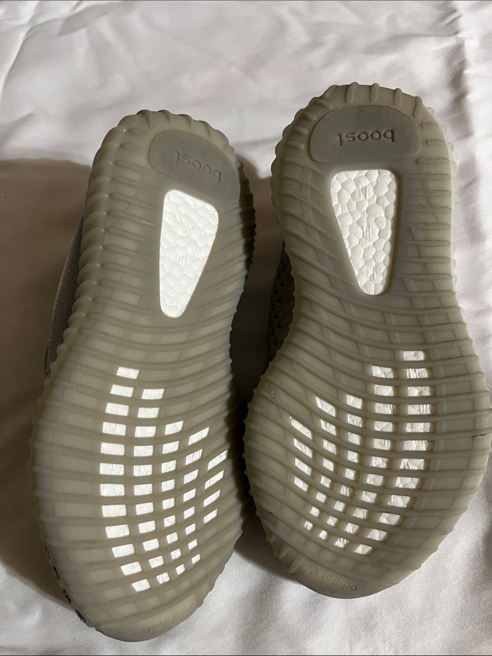 adidas boys Knit Sneakers - Light Gray with Subtle Orange Accent - Picture 3 of 5